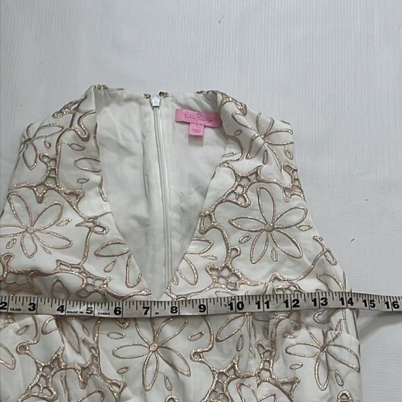LILLY PULITZER ESTELLA SHIFT METALLIC DRESS SIZE 2 - Picture 7 of 7